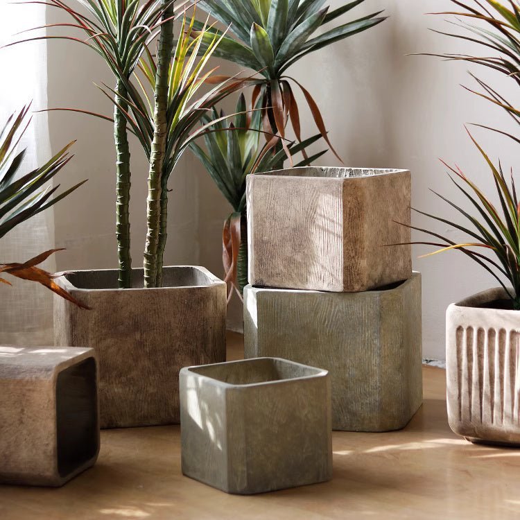 StoneGrain Square Planter - Cheeky Garden