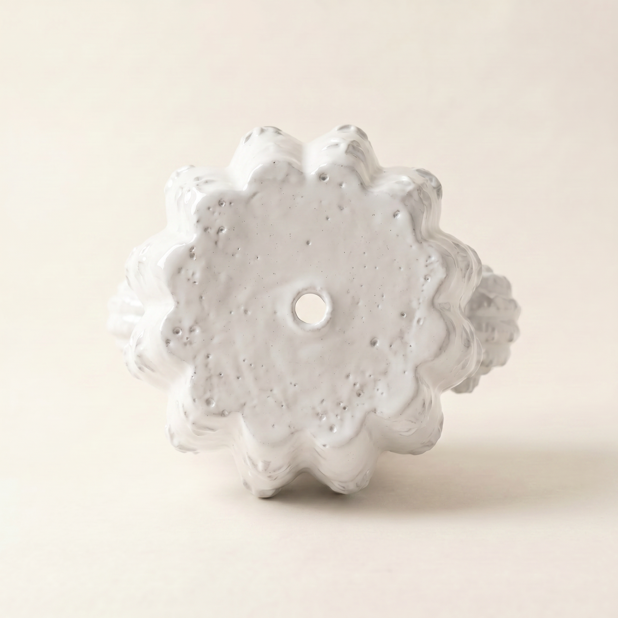Barrel Cactus Planter – Gypsum White 3.5"