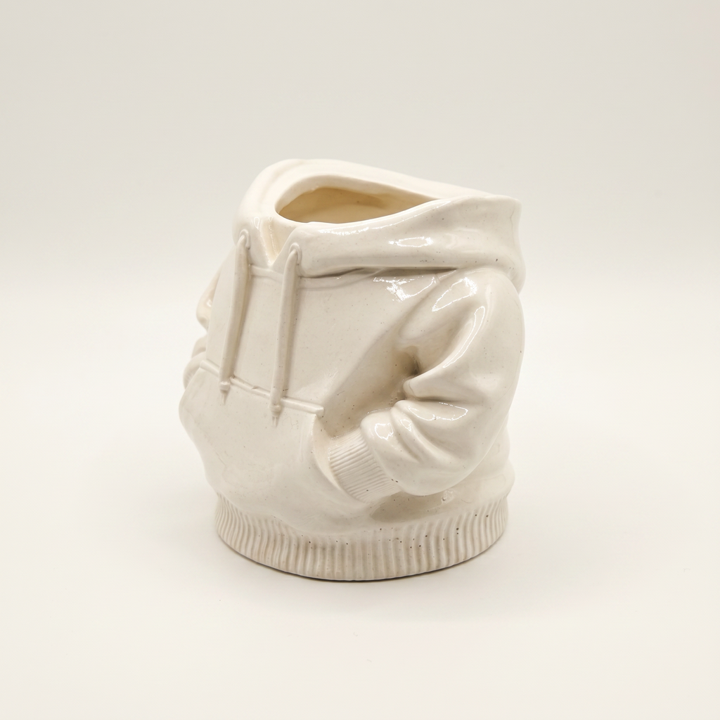 Hoodie Sweatshirt Planter – Gypsum White 4"