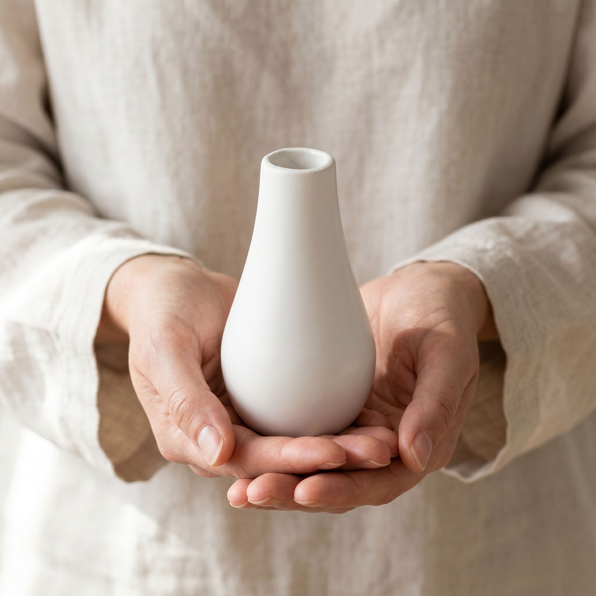 Classic Milk Bottle Vase – Gypsum White 5"