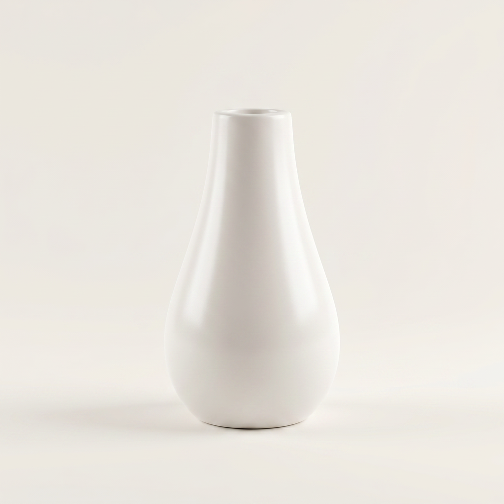 Classic Milk Bottle Vase – Gypsum White 5"