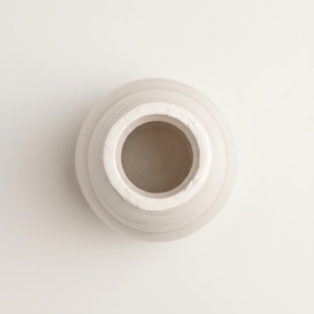 Classic Milk Bottle Vase – Gypsum White 5"