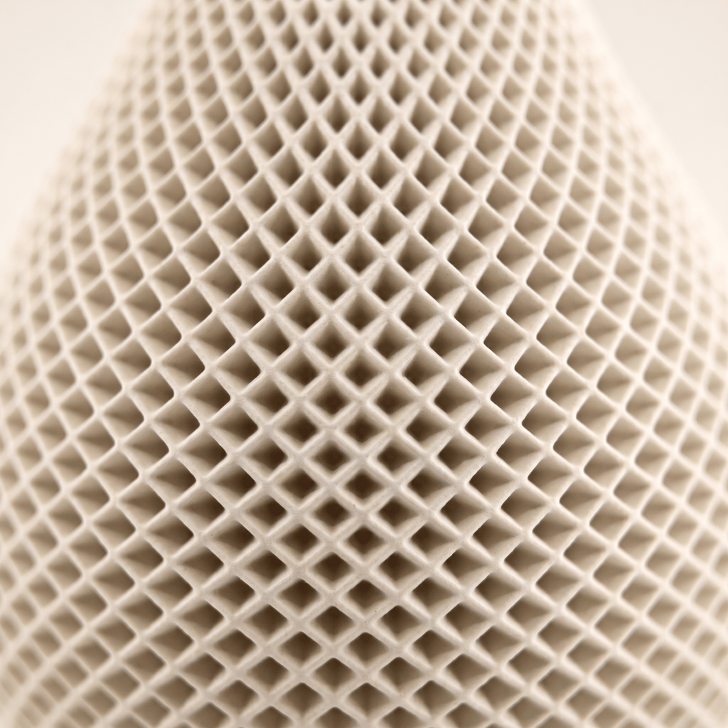 Teardrop Honeycomb Vase – Gypsum White 5" - Cheeky Garden