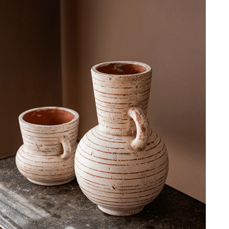 Terracotta Planter Vase with Handles - Cheeky Garden