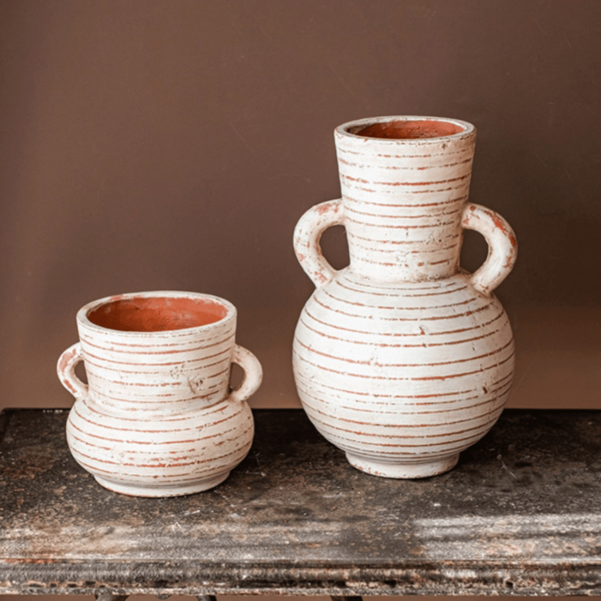 Terracotta Planter Vase with Handles - Cheeky Garden