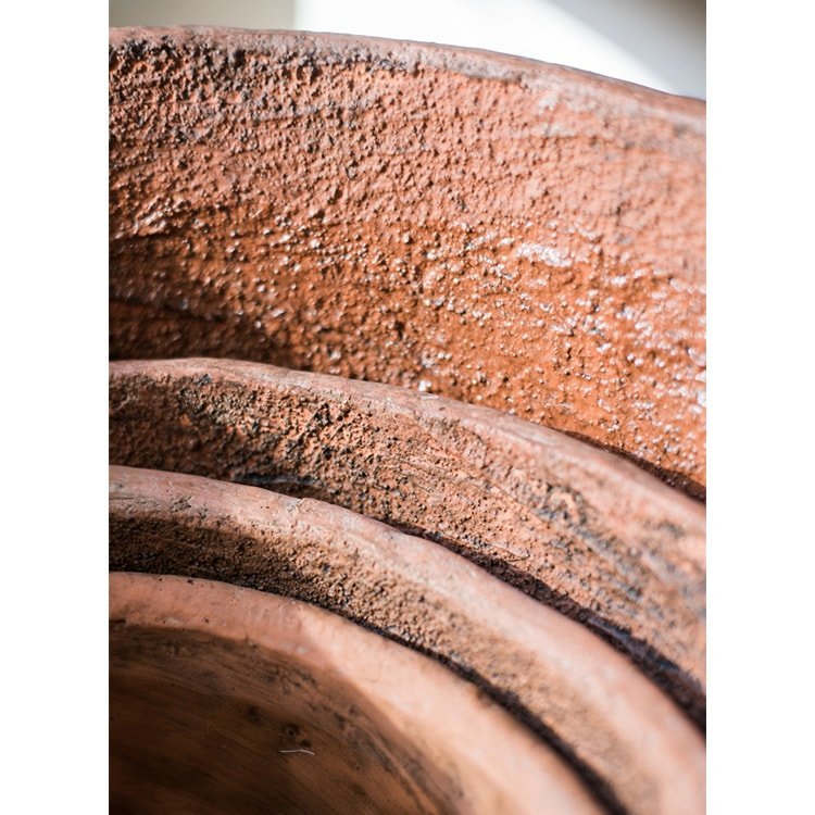 Terracotta Red Concrete Planter Pot - Cheeky Garden
