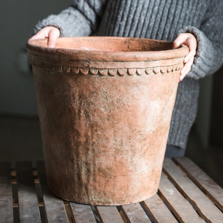 Terracotta Red Concrete Planter Pot - Cheeky Garden
