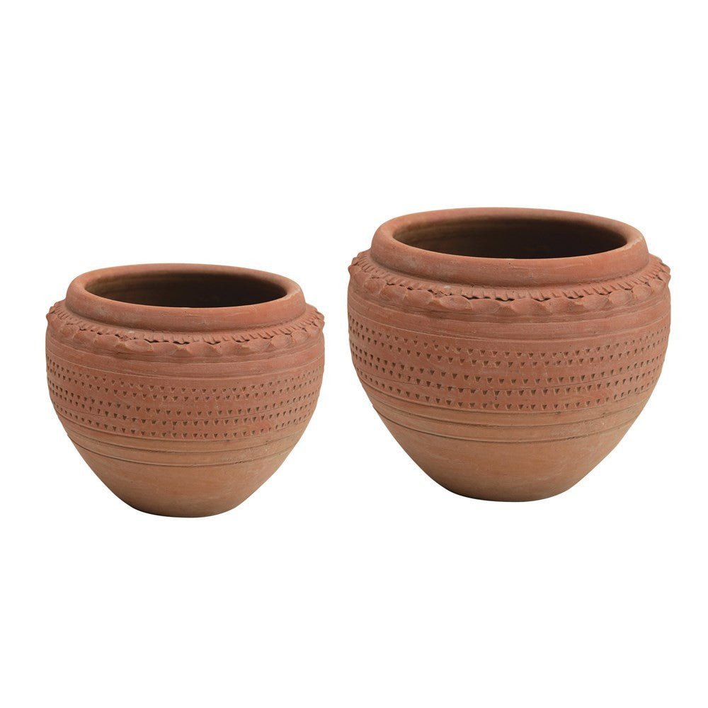Textured Terracotta Pot - Cheeky Garden