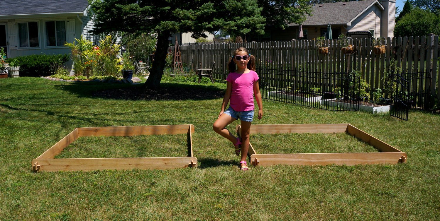 Timberlane Gardens Cedar Raised Bed Kit – Set of Two 6×6 - Cheeky Garden