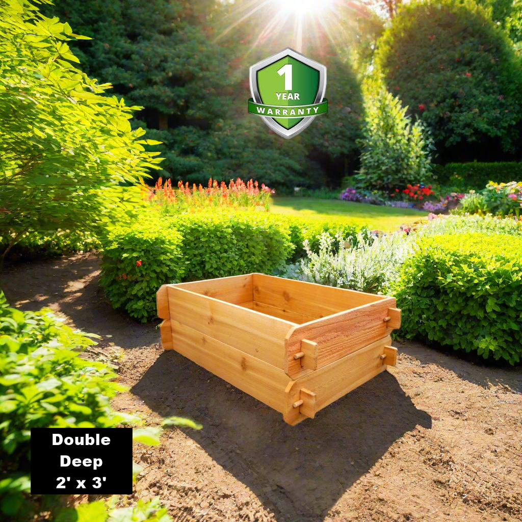 Timberlane Gardens Double Deep Cedar Raised Bed Kit – Two 2×3 - Cheeky Garden