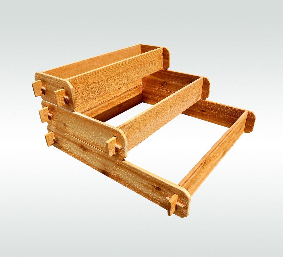 Timberlane Gardens Raised Garden Bed Kit 3 Tiered (1x3 2x3 3x3) Select Cedar Elevated Planter - Cheeky Garden