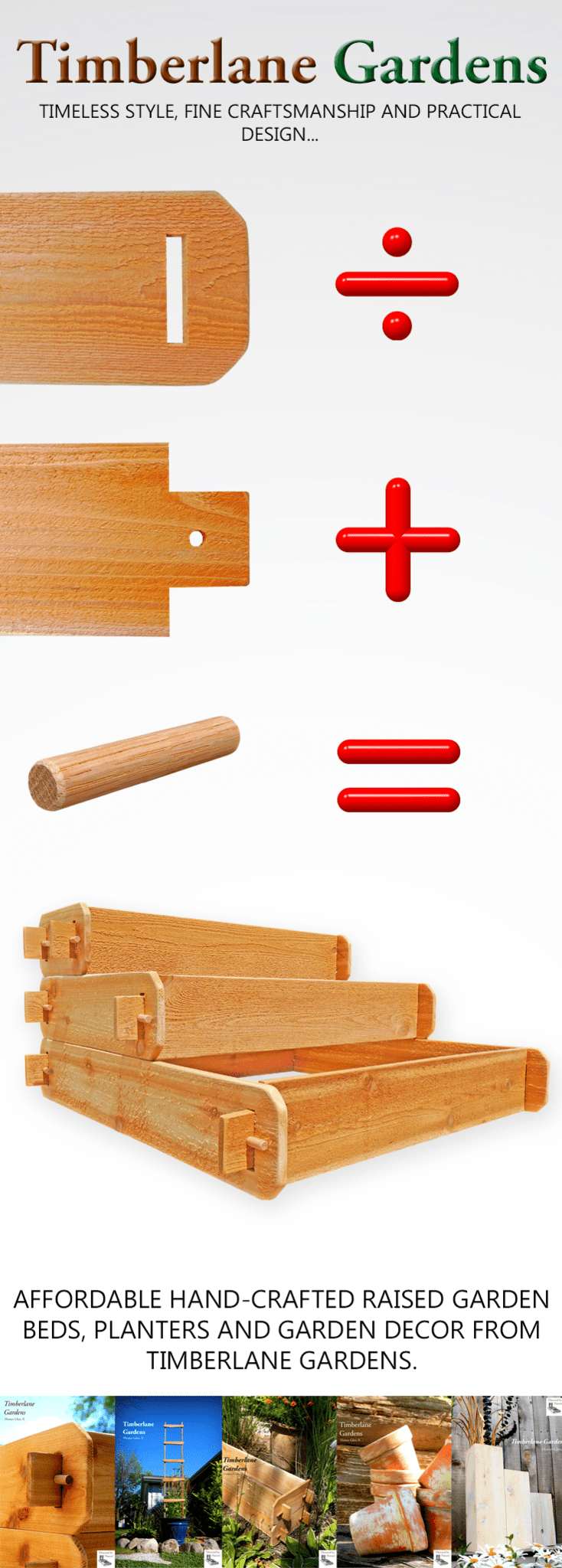 Timberlane Gardens Raised Garden Bed Kit 3 Tiered (1x3 2x3 3x3) Select Cedar Elevated Planter - Cheeky Garden