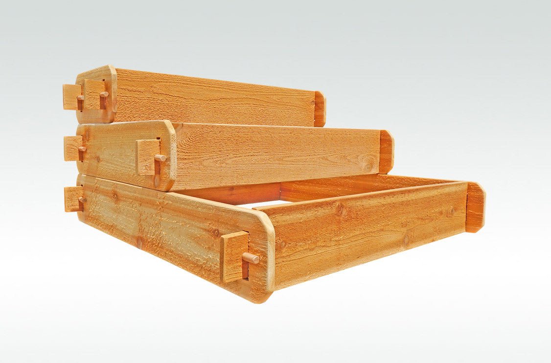Timberlane Gardens Raised Garden Bed Kit 3 Tiered (1x3 2x3 3x3) Select Cedar Elevated Planter - Cheeky Garden