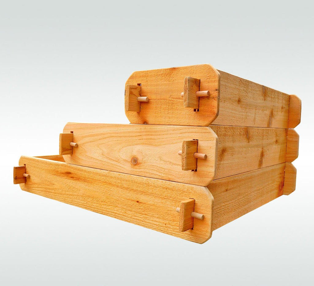 Timberlane Gardens Raised Garden Bed Kit 3 Tiered (1x3 2x3 3x3) Select Cedar Elevated Planter - Cheeky Garden