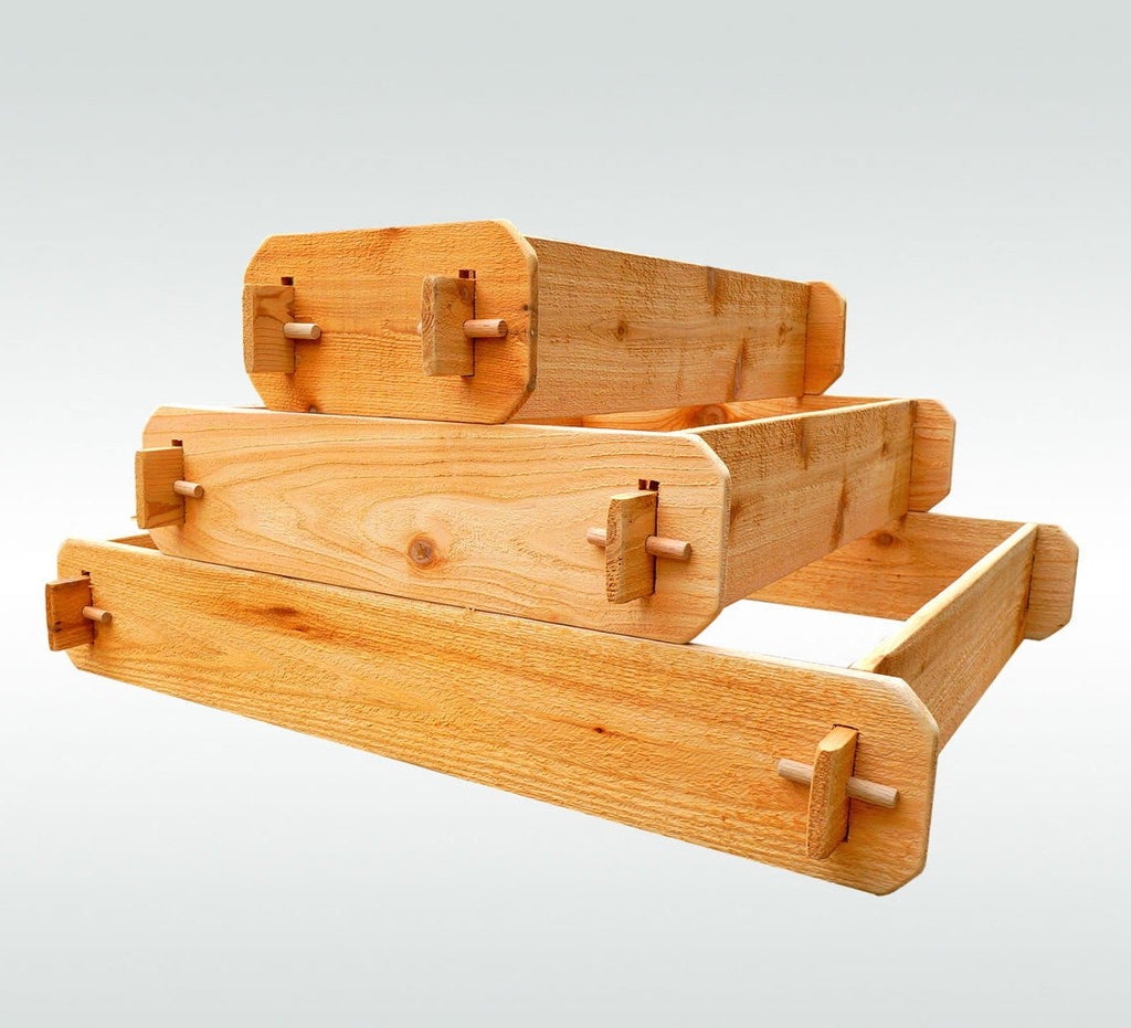 Timberlane Gardens Raised Garden Bed Kit 3 Tiered Pyramid (1x3 2x3 3x3) Select Cedar Elevated Planter - Cheeky Garden