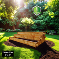 Timberlane Gardens Raised Garden Bed Kit Large 3 Tiered (1x6 2x6 3x6) Select Cedar Elevated Planter - Cheeky Garden