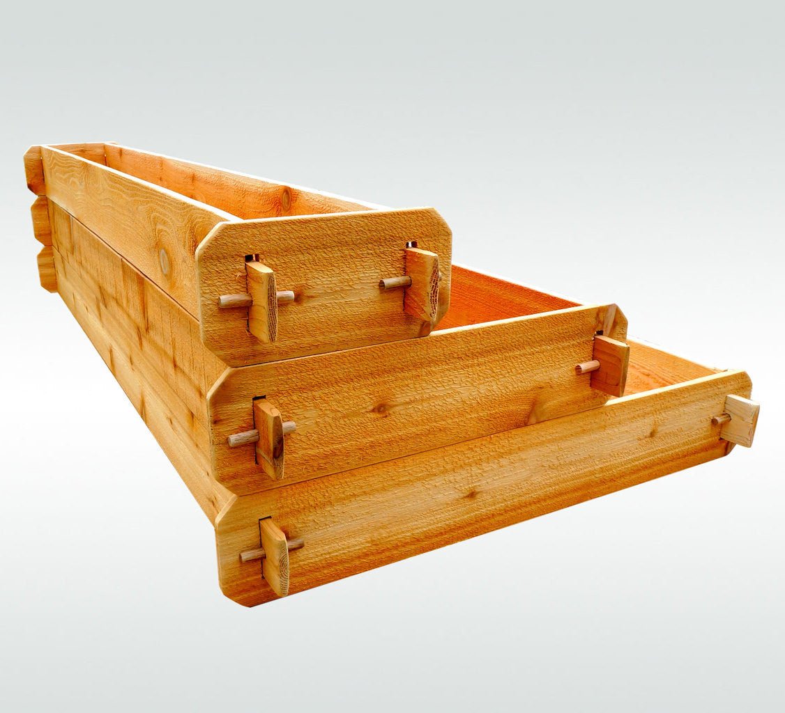 Timberlane Gardens Raised Garden Bed Kit Large 3 Tiered (1x6 2x6 3x6) Select Cedar Elevated Planter - Cheeky Garden