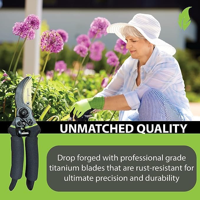 Titanium Soft Grip Garden Pruning Shears Clippers - Cheeky Garden