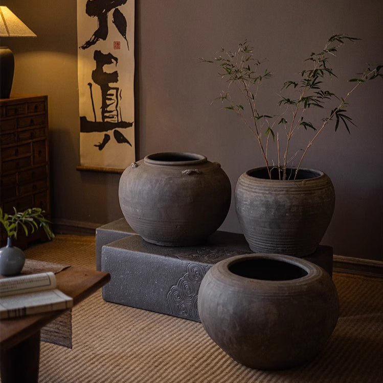 Traditional Round Belly Zen Style Ceramic Vase - Cheeky Garden