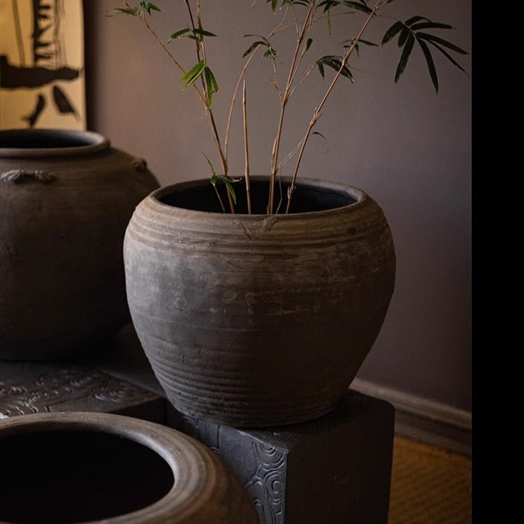 Traditional Round Belly Zen Style Ceramic Vase - Cheeky Garden