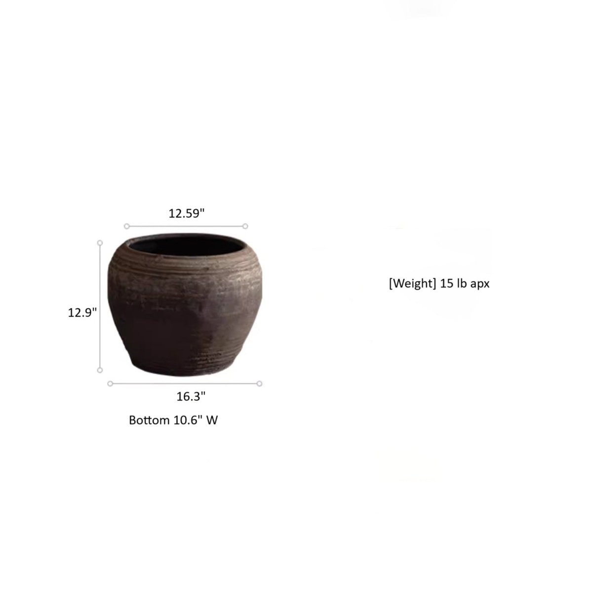 Traditional Round Belly Zen Style Ceramic Vase - Cheeky Garden