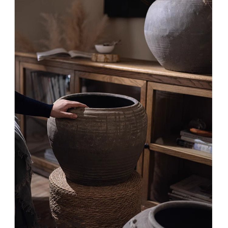 Traditional Round Belly Zen Style Ceramic Vase - Cheeky Garden