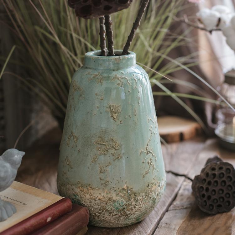 Turquoise Ceramic Vase - Cheeky Garden