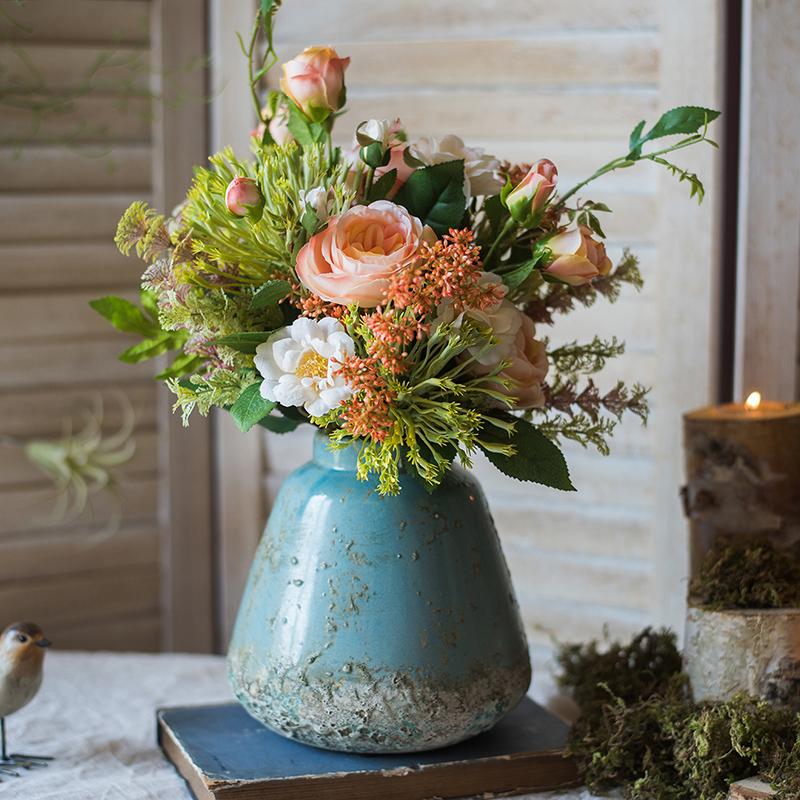 Turquoise Ceramic Vase - Cheeky Garden