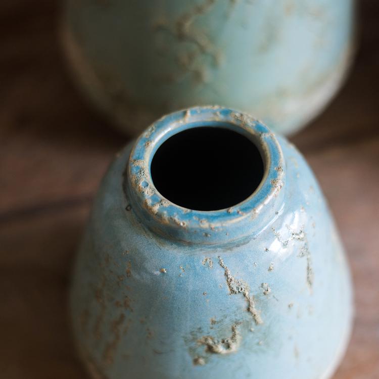 Turquoise Ceramic Vase - Cheeky Garden