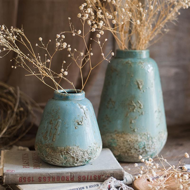 Turquoise Ceramic Vase - Cheeky Garden