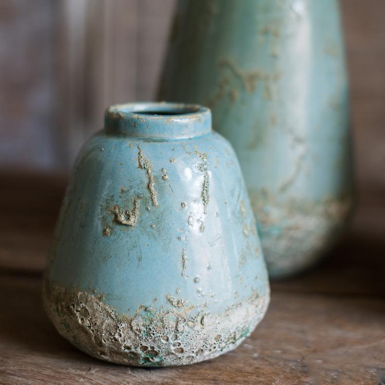 Turquoise Ceramic Vase - Cheeky Garden