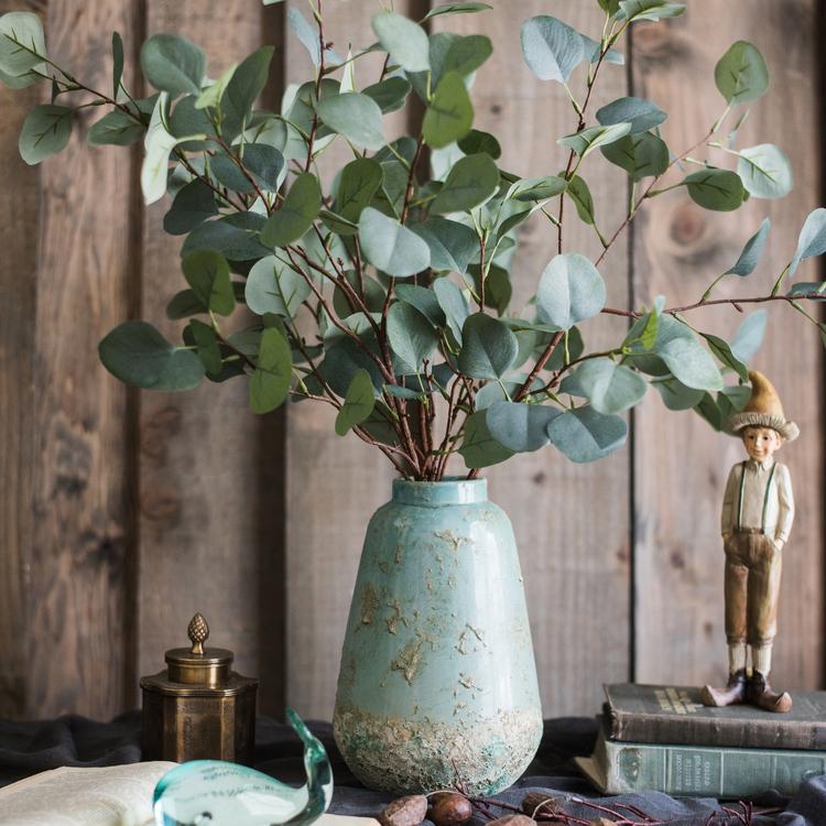 Turquoise Ceramic Vase - Cheeky Garden
