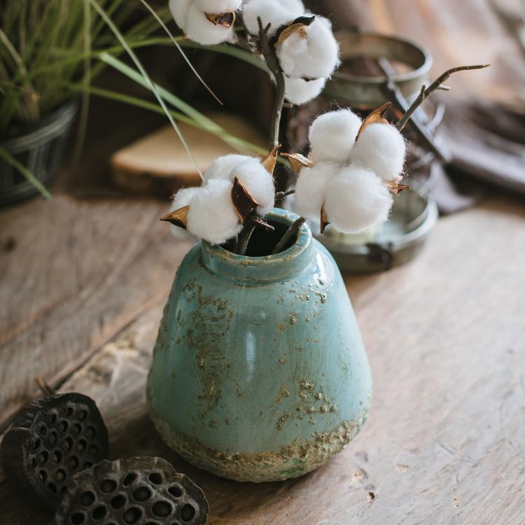 Turquoise Ceramic Vase - Cheeky Garden