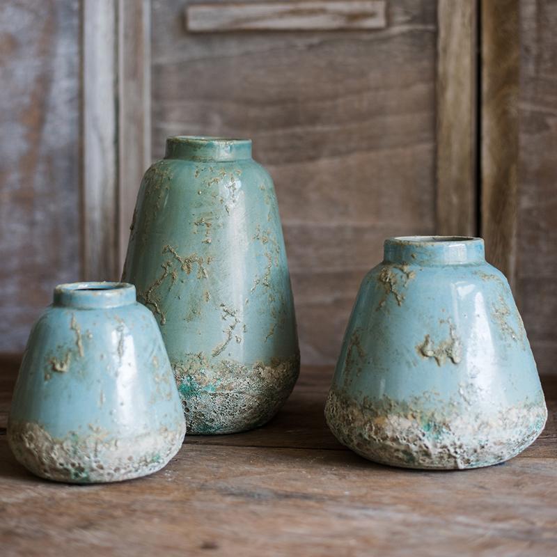 Turquoise Ceramic Vase - Cheeky Garden