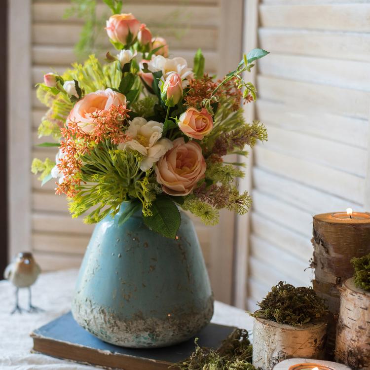 Turquoise Ceramic Vase - Cheeky Garden