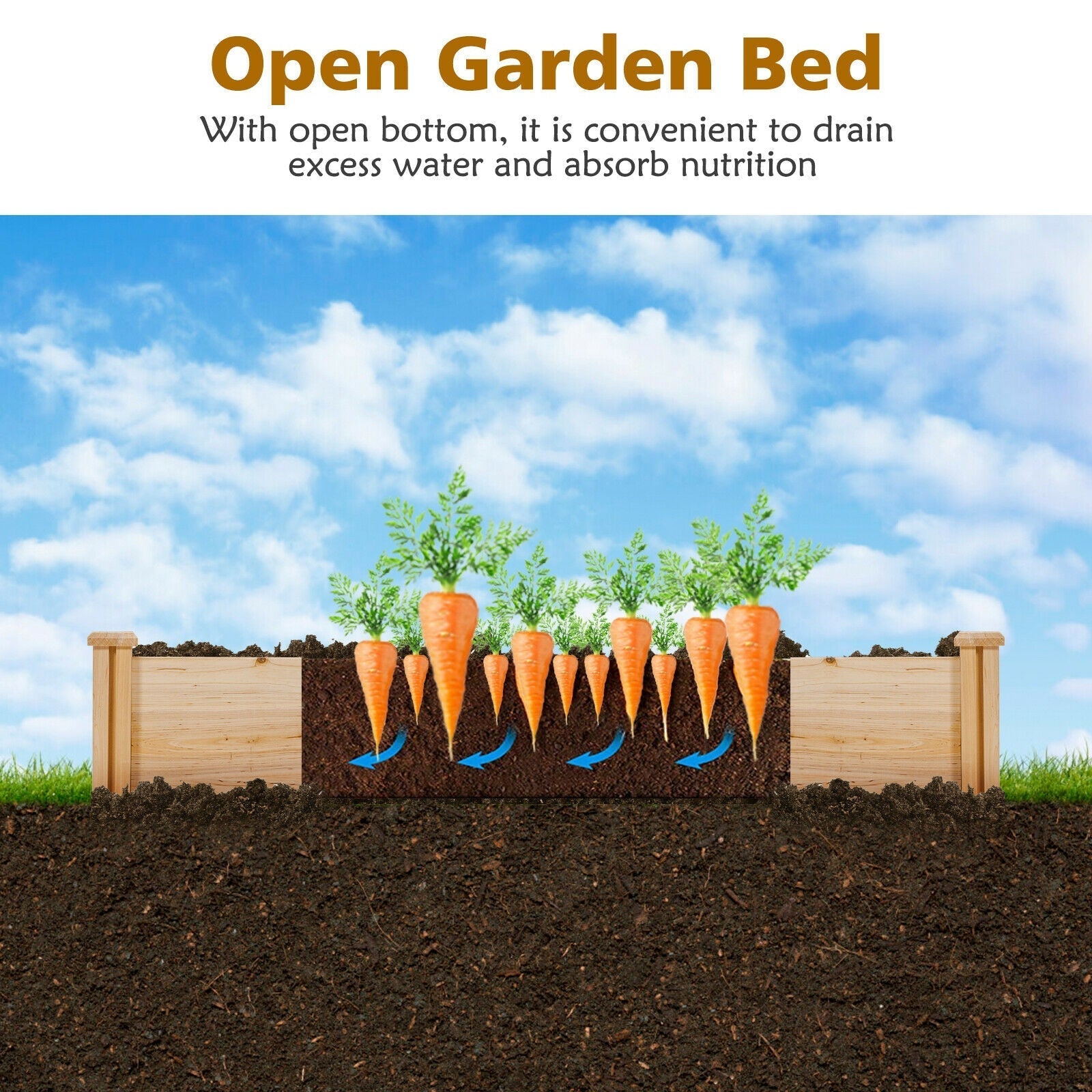 U-Shaped Wooden Garden Raised Bed for Backyard and Patio - Cheeky Garden