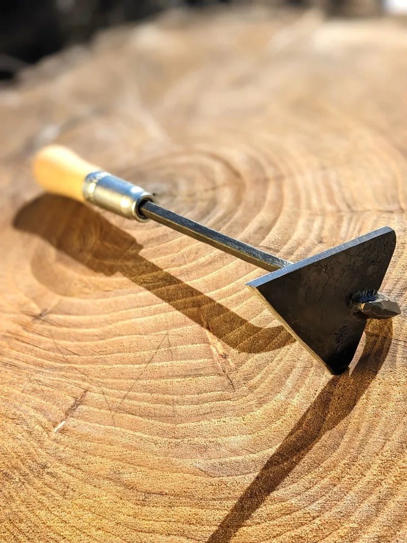 V-Hoe (Warren Hoe, Aggressive Hoe) Hand Forged Garden Tool - Cheeky Garden