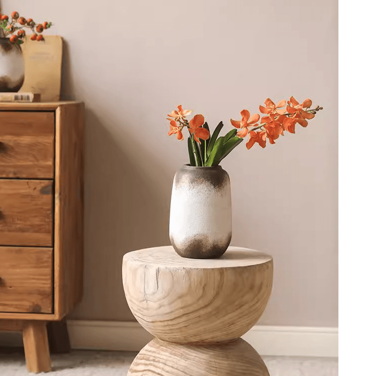 Watertight Brown Imprint Ceramic Vase - Cheeky Garden