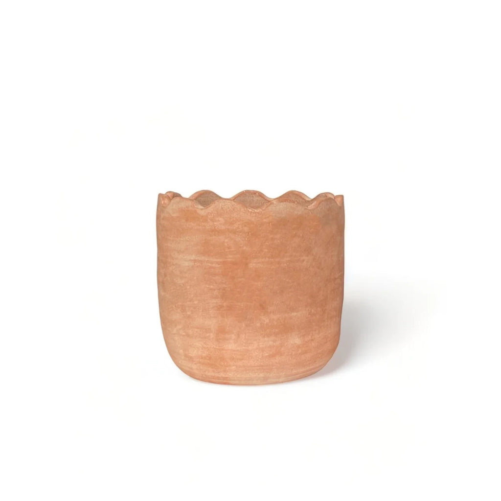Wavy Planter – Small Handmade Terracotta - Cheeky Garden