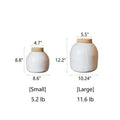 White Flower Vase Glazed Ceramic Vase - Cheeky Garden