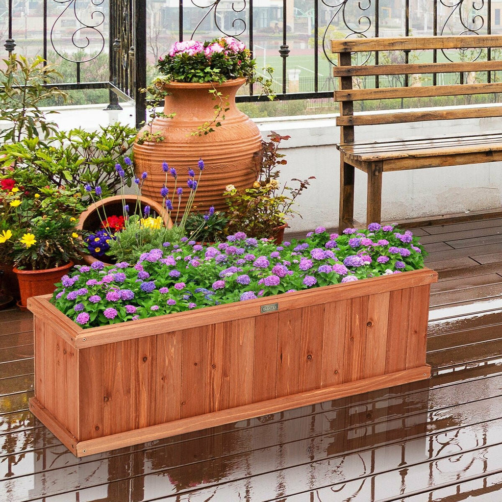 Wooden Decorative Planter Box for Garden Yard and Window - Cheeky Garden