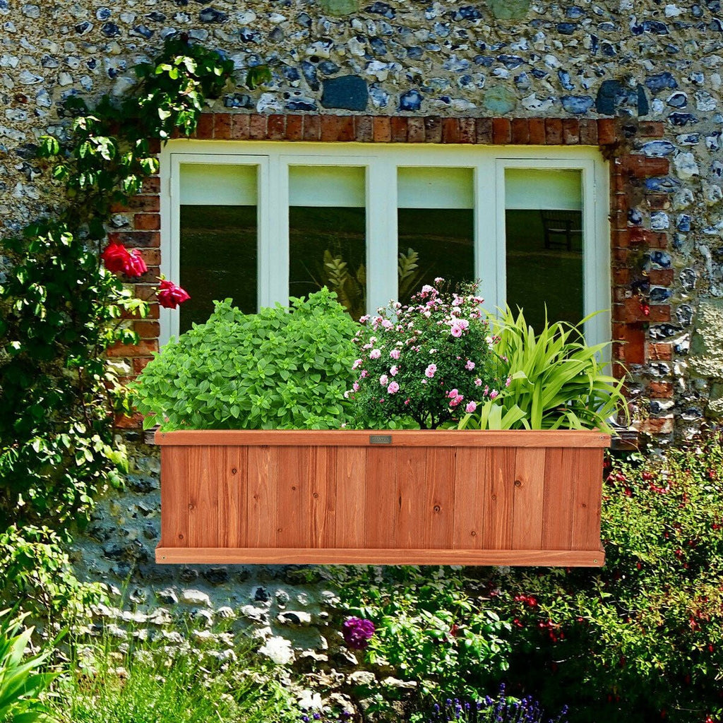 Wooden Decorative Planter Box for Garden Yard and Window - Cheeky Garden