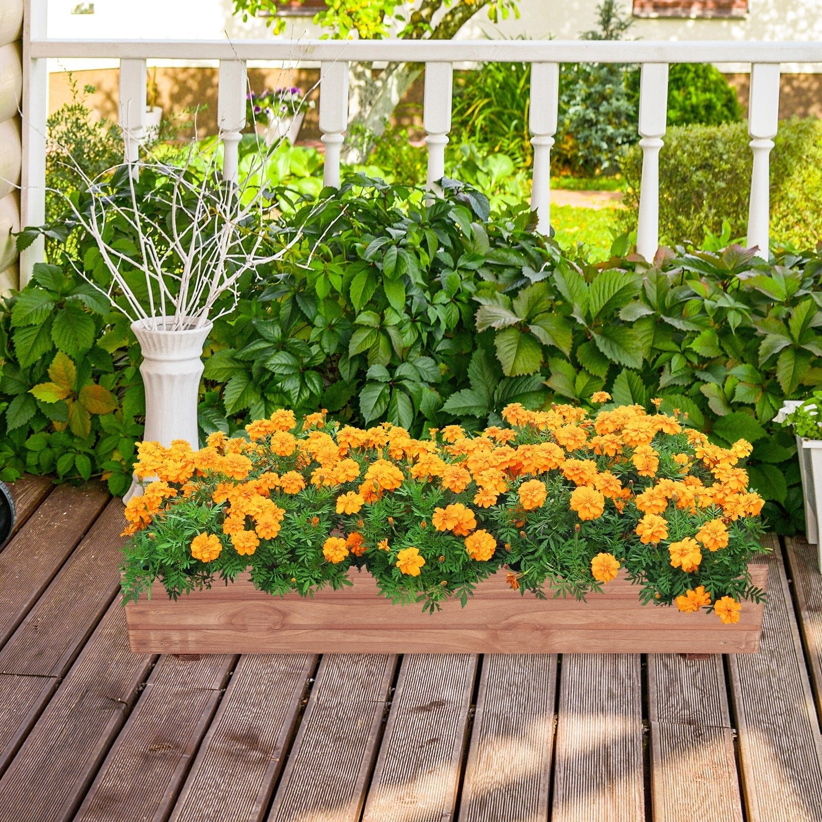 Wooden Decorative Raised Garden Bed for Yard and Window - Cheeky Garden