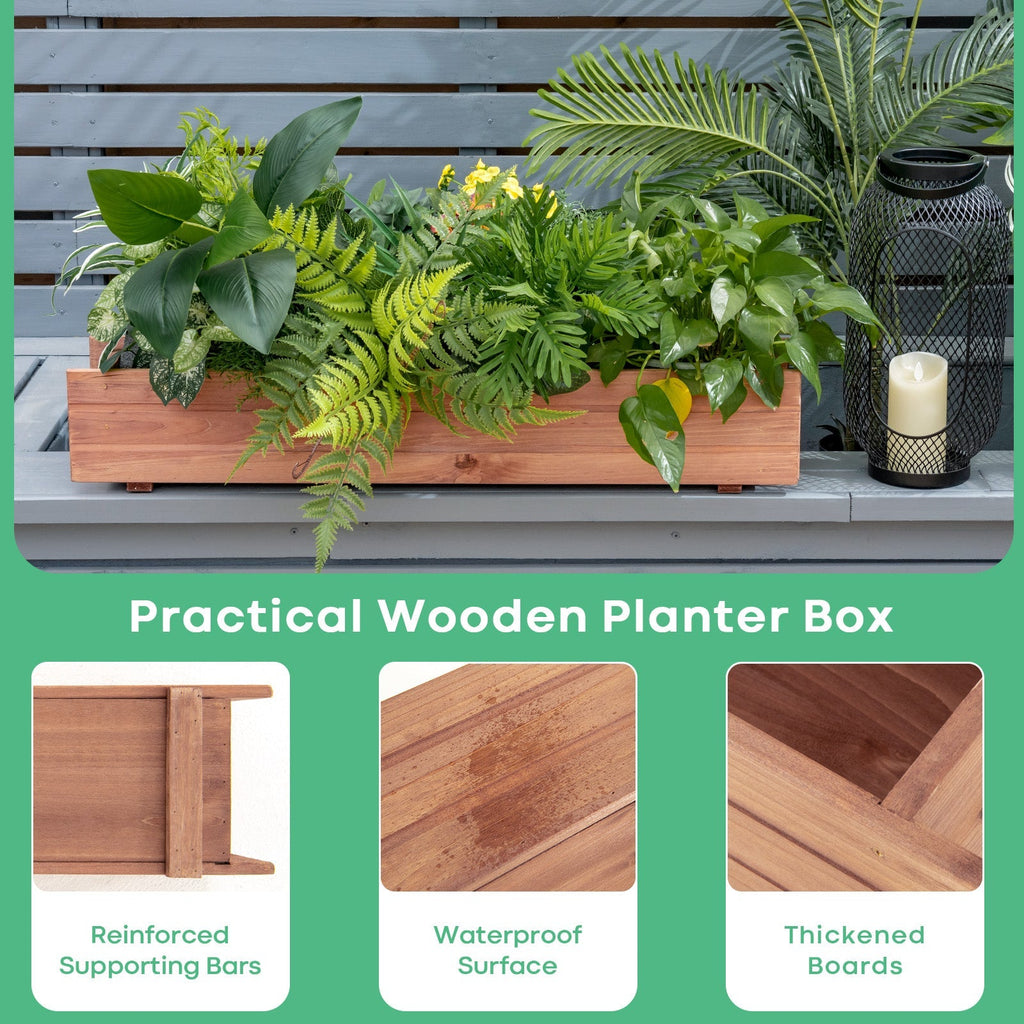 Wooden Decorative Raised Garden Bed for Yard and Window - Cheeky Garden