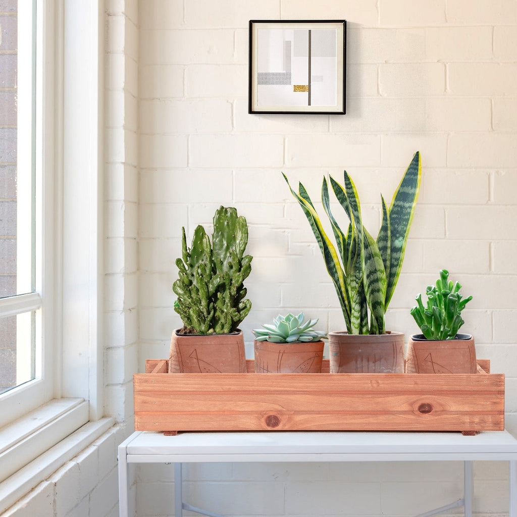 Wooden Decorative Raised Garden Bed for Yard and Window - Cheeky Garden