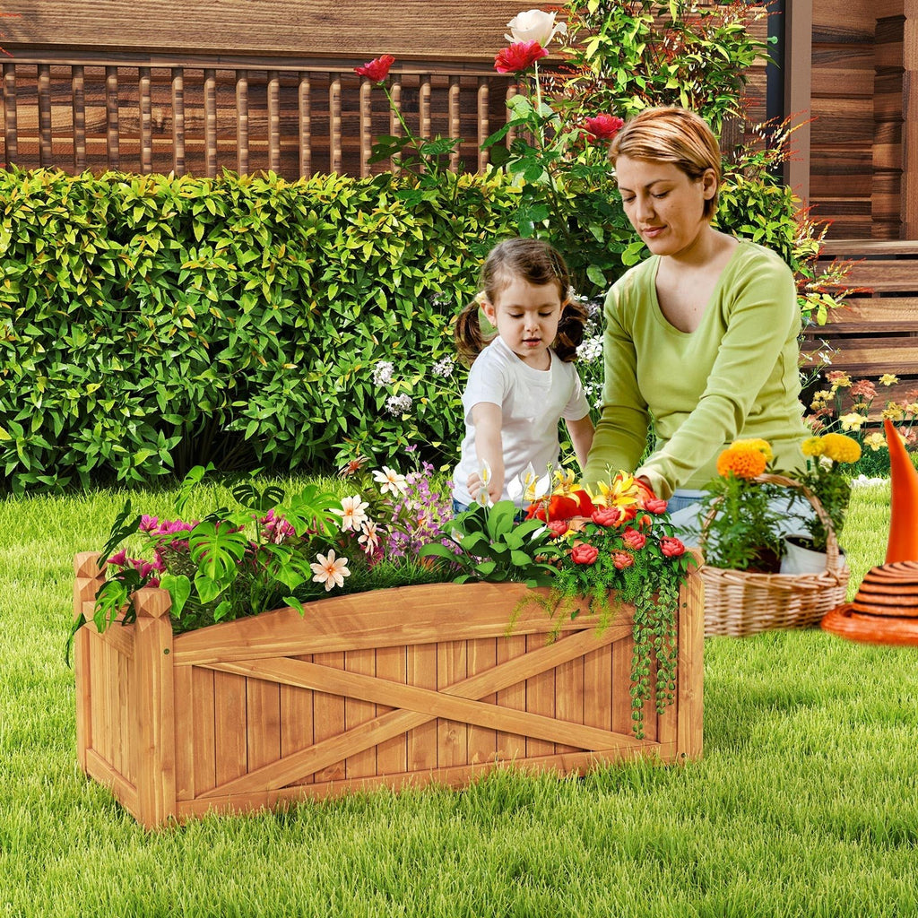 Wooden Raised Garden Bed Drainage Holes for Patio Garden - Cheeky Garden