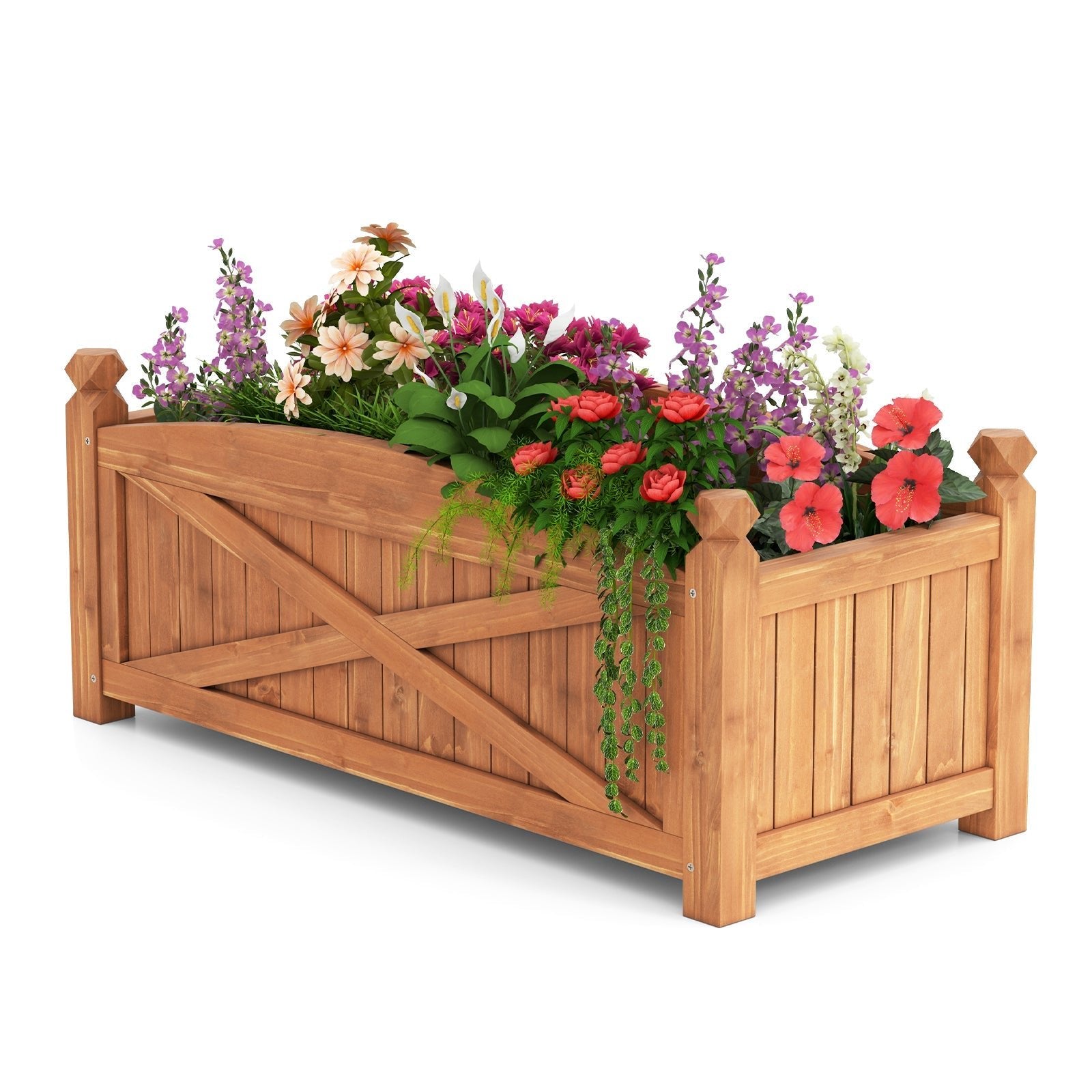 Wooden Raised Garden Bed Drainage Holes for Patio Garden - Cheeky Garden