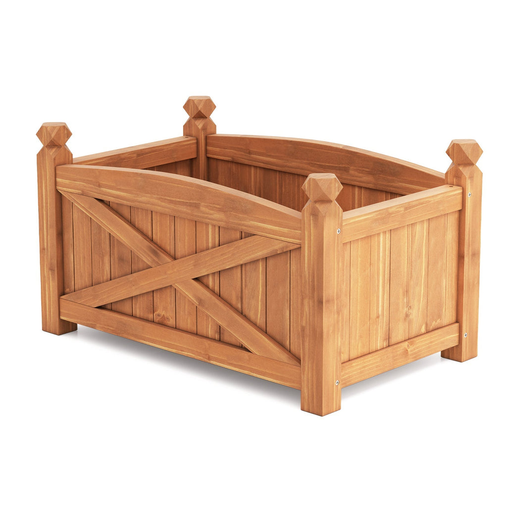 Wooden Raised Garden Bed Drainage Holes for Patio Garden - Cheeky Garden