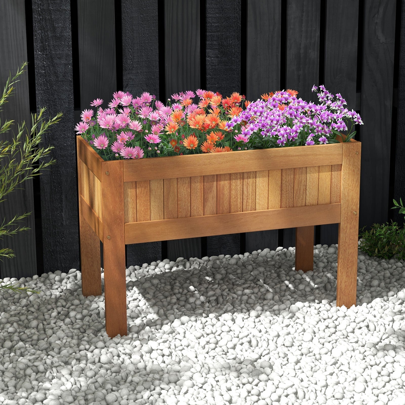 Wooden Raised Garden Bed Solid Wood Elevated Planter Box with Legs - Cheeky Garden
