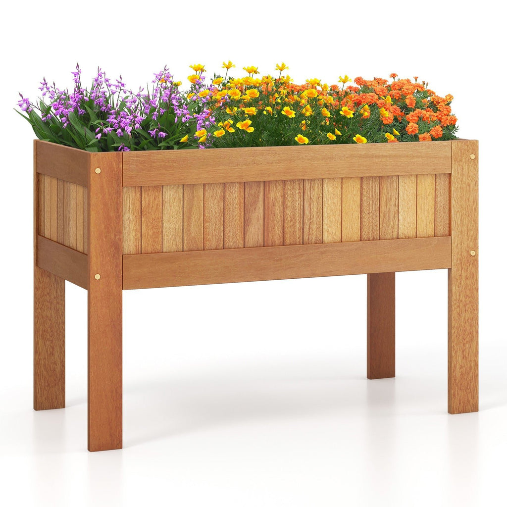 Wooden Raised Garden Bed Solid Wood Elevated Planter Box with Legs - Cheeky Garden